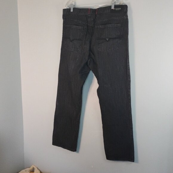 GUESS Slim Straight Del Mar Fit Men's Black Jeans Size 38/30 - Picture 10 of 11